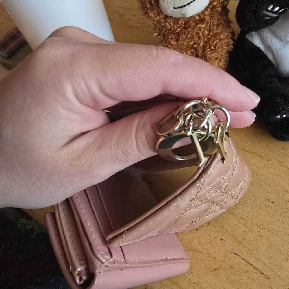 Quilted Patent Leather Lady Dior Wallet